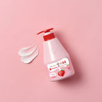 KWAILNARA Strawberry Milk Body Lotion (19.75 Fl Oz) – Deeply Hydrating & Lightweight Korean Body Lotion | Milk Protein, Royal Jelly, & Strawberry Extract for Smooth Skin | Paraben-Free & Non-Greasy