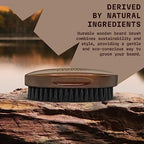 Striking Viking Boars Hair Beard Brush for Men - 4.2" Ergonomic Design with Naturally Derived Beach Wood - For Men's Beard & Mustache Care