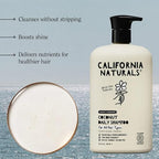 California Naturals Shampoo, Scalp and Hair Care for Women and Men, Coconut Cleansing Complex, Natural, Vegan, Cruelty, Silicone, Paraben, and Sulfate Free Shampoo, All Hair Types, 16.5 fl oz