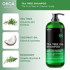 Tea Tree Shampoo and Conditioner Set, Shampoo and Conditioner for Oily Hair 2x16oz Tea Tree Oil Shampoo for Oily Hair, Dry Scalp Dandruff Shampoo and Conditioner for Men & Women, Tea Tree Conditioner