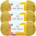 (3 Pack) Lion Brand Yarn Two of Wands: Color Theory Yarn, Bee Pollen