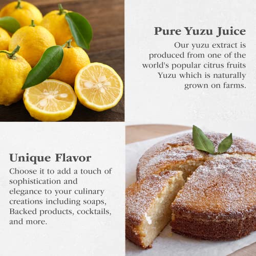 Shirakiku Pure Yuzu Extract - Sweet & Tangy Japanese Citrus Juice for Baking, Drinks & Food Flavoring - 60.8 FL Oz