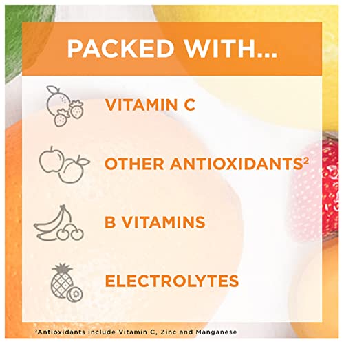 Emergen-C 1000mg Vitamin C Powder, with Antioxidants, B Vitamins and Electrolytes, Vitamin C Supplements for Immune Support, Caffeine Free Drink Mix, Raspberry Flavor - 60 Count/2 Month Supply