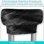 Vive Premium Crutch Pads & Hand Grips - Comfortable, Breathable, Machine Washable Padding - Moisture Wicking & Odor Reducing Pillow Accessory Covers for Adult & Youth Walking Crutches
