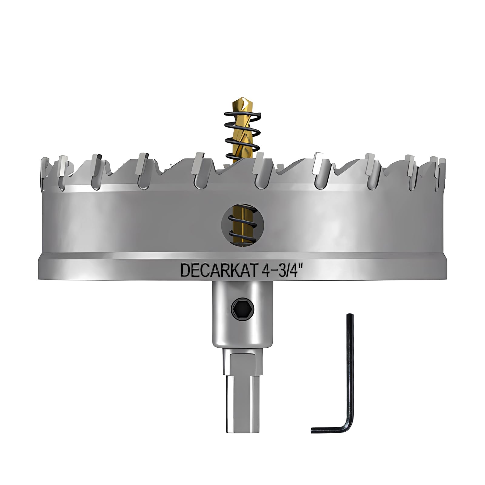 4-3/4" TCT Hole Saws for Hard Metal, Heavy Duty 120mm Tungsten Carbide Tipped Hole Cutters Set with Spring-Loaded Pilot Drill Bits for Stainless Steel, Metal, Iron, and Plastic.