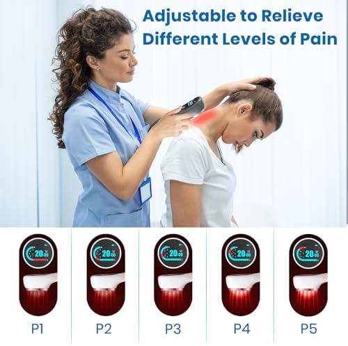 Handheld Red Light Therapy with Stand, Infrared Light Therapy Device for Body, Portable Cold Red Light Machine for Muscle and Joint Pain(4 * 808nm+14 * 650nm)