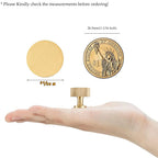 RZDEAL 6pcs Solid Brass Cabinet Knobs Pulls Cabinet Drawer Dresser Gold Knobs Modern Handles (1"x1"/25mmx25mm),Brushed Brass Finish