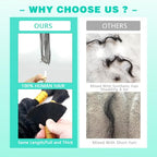 Deep Wave Bulk Human Hair For Braiding 150g Human Hair Braiding Hair For Boho Braids 100% Brazilian Virgin Human Hair Extensions 3 Bundles Wet and Wavy Human Braiding Hair (22inch, Natural Black)