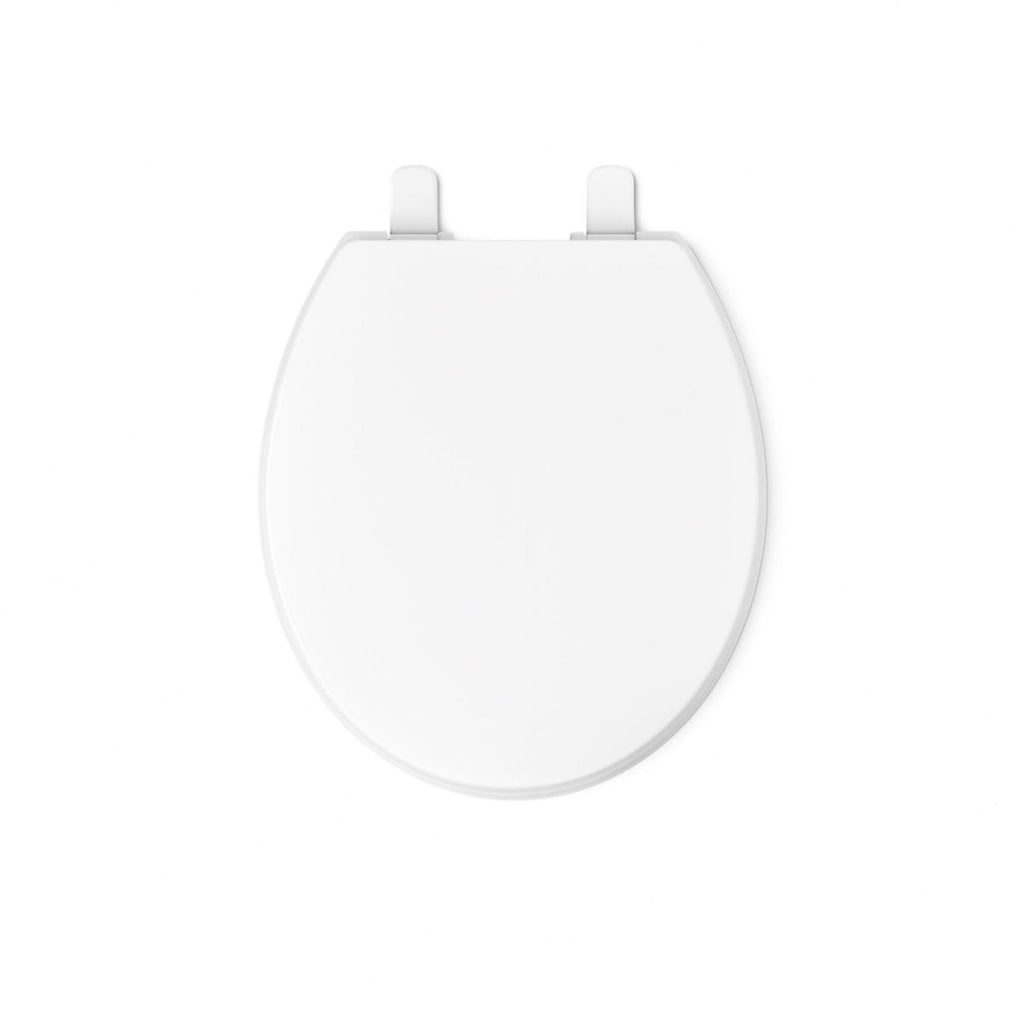 KOHLER 20111-0 Brevia, Slow Close Toilet Seat, Round Toilet Seat, Grip-Tight Bumpers Quick-Attach Hardware, White
