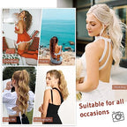 Flufymooz Ponytail Extension, 18 Inch Claw Clip Ponytail Extension, Wavy Curly Claw Clip in Ponytail Hair Extensions, Fake Ponytail Synthetic Hairpiece for Women (Honey Blonde with Blonde Highlights)