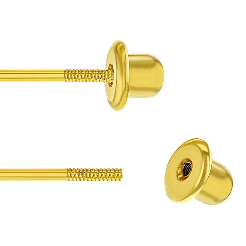In Season Jewelry Gold Plated CZ Flower Kids Earrings - Earrings for Girls with Safety Screw Back Locking - Safe & Comfortable for Toddlers, Kids & Little Girls