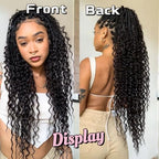 Deep Wave Bulk Human Hair Braiding Hair, 100% Unprocessed Brazilian Virgin Hair, 24 Inch, 50g, No Weft, Suitable for Micro Braiding, Boho, Knotless, Box Braids, Cornrows, Twists