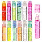 Expressions 12pc Roll On Lip Gloss Set with Carrying Case, Glossy Lip Make-up for Kids and Teens - Fruity Flavors, Non Toxic, Kid Friendly, Party Gift, Best Friends