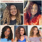 Boho Box Braids Crochet Hair 8 Packs Boho Crochet Braids Pre Looped 1B/30 Goddess Box Braids Crochet Hair for Black Women 14 Inch Boho Braids Crochet Hair Extension
