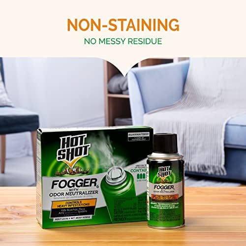 Hot Shot Fogger6 With Odor Neutralizer, 2 oz Foggers