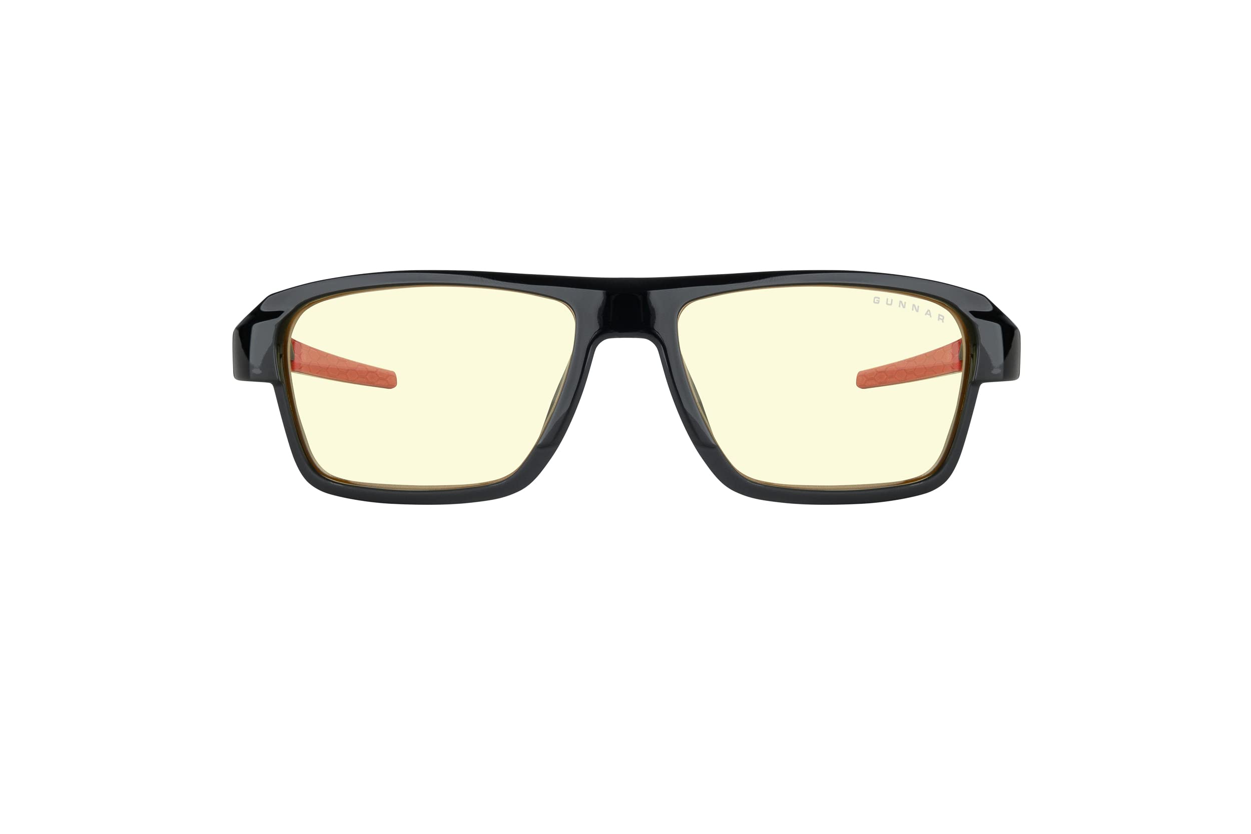 GUNNAR - Gaming Glasses - Blocks 65% Blue Light - Lightning Bolt, Onyx, Amber Tint