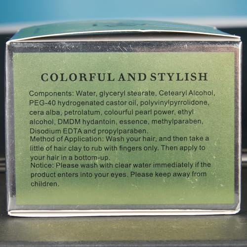 Green Puprle Red Gray Temporary Hair Color,Natural Hair Color Wax,Hair Wax Color Spray 4.23 Ounces,Hair Wax Dye for Christmas Parties,Role Playing and Halloween. (Green Puprle Red Gray)