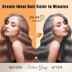 Hair Dye Shampoo Silver Gray, 3 in 1 Long-Lasting Hair Color Shampoo with Herbal Ingredients, Instant Magic Hair Dye, Easy Application Shampoo Para Canas for Women Men 16.9 Fl Oz