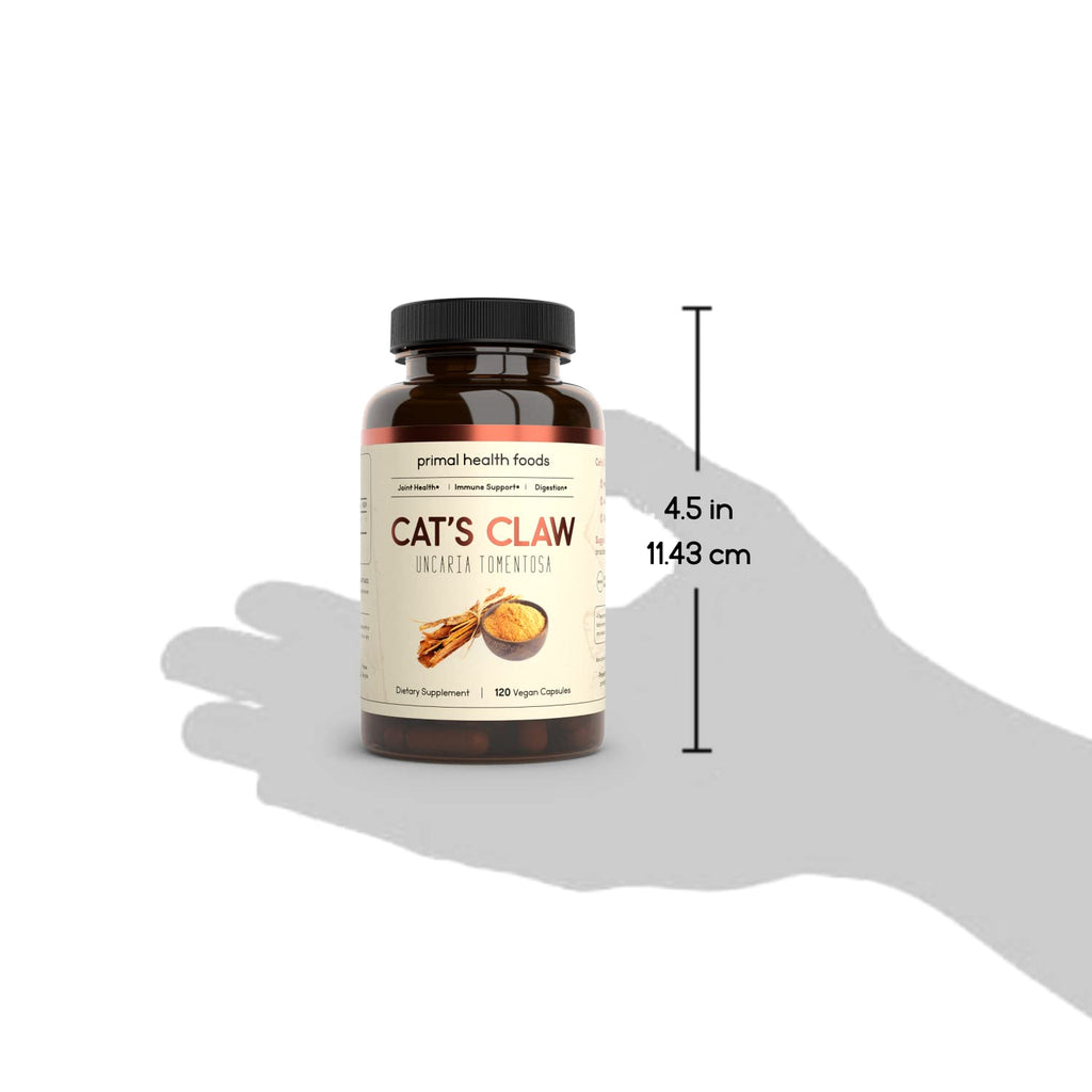 Primal Health Foods Organic Cat's Claw 1000 mg 60 Servings | Immune Support, Digestion and Joint Relief | Vegetarian, Organic, Non-GMO & Gluten Free