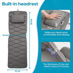 OMYSTYLE Full Body Bath Pillow, Bath Pillows for tub with Mesh Washing Bag & 21 Non-Slip Suction Cups, Spa Bathtub for Head Neck Shoulder and Back Support - 5D Air Mesh & Quick Drying | Gray