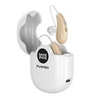 Flaygo Hearing Amplifiers, Otc Hearing Aids For People With Hearing Loss, Sound Quality Restoration, Intelligent Noise Reduction, Standby 80h, One-Button Operation, Comfortable Wearing, White
