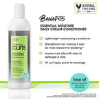 All About Curls Daily Cream Conditioner Essential Moisture for All Curly Hair Types | Strengthens | 3X Resistance to Breaking | Cruelty-Free & Sulfate-Free (2 sizes)