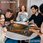 for MTG Game Playmat, for Magic TCG Rubber Play mat,Tabletop Card Playmats with Smooth Surface,Trading Card Inked Game Mat with Zones,Battle Game,Mysterious Tree Cave