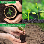 Homenote Peat Pots, 60 Pcs 3.15 Inch Seed Starting Pots with Drainage Holes Round Nursery Plants Pots with Bonus 20 Plant Lab