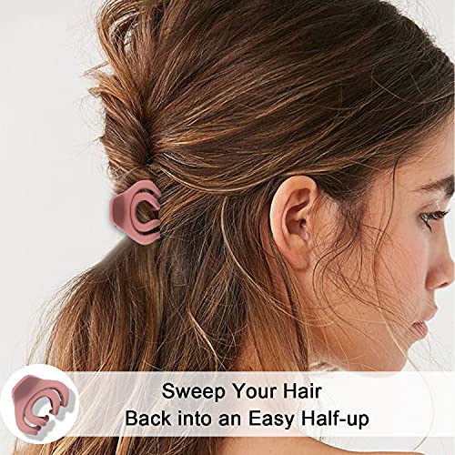 Small Hair Clips for Women Girls Kids, Tiny Hair Claw Clips for Thin/Medium Thick Hair, 1.5 Inch Mini Jaw Clips Matte Octopus Clip Nonslip Spider with Gift Box (Pack of 10 Colors)