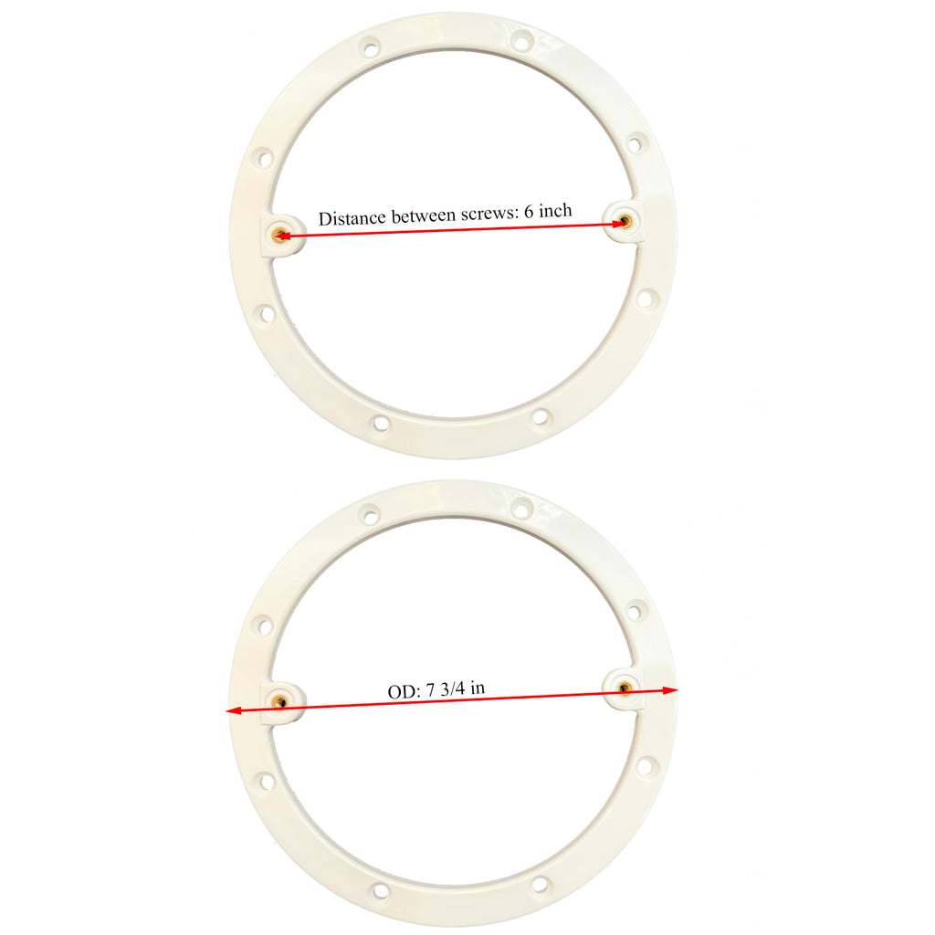 GOETAS WG1048B 7 7/8" Drain Ring & Main Drain Securing Frame & SP1048D Gasket Compatible with Hyawar Out Suction Outlet Drain Ring & Gasket (Securing Frame: 1pcs & Gaskets: 2pcs)
