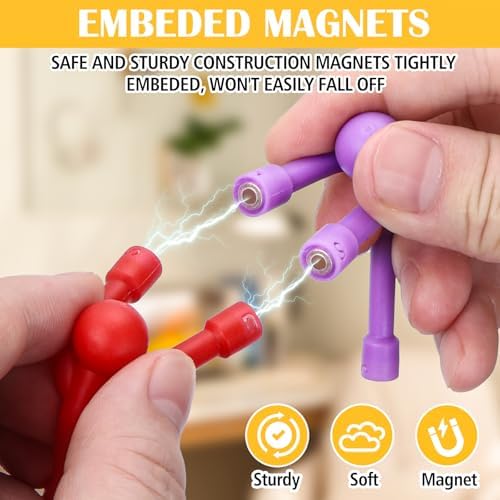 30Pcs Magnetic Travel Toys, Magnets Men for Kids, Cute Magnetic People for Refrigerator, Fridge Magnets Fidget Toys for Adults Kids Gifts