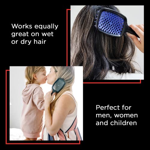 FHI HEAT Unbrush Wet & Dry Vented Detangling Hair Brush, Lavender/Grey