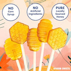 Sparko Sweets Natural Bee Pollen Honey Lollipops, 18 Pieces, Handcrafted in USA, No Artificial Ingredients or Corn Syrup, 0.75 Pound - Rich in Antioxidants, Perfect for Tea, Sore Throats, and Wholesome Snacking