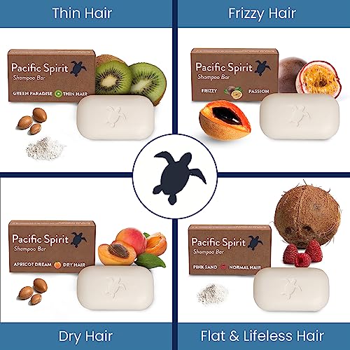 Shampoo Bar for thin hair with Argan Oil & Kiwi, Gentle foam, Natural, Green, SLS free, Sulfate Free, Soap-Free, Zero Waste, Vegan, 3.53 Oz