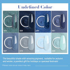 AZUREBEAUTY 30Pcs Dip Powder Nail Kit Starter with Nail Sticks, Glitter Baby Dark Blue 8 Colors Dipping Powder Liquid Set Added Matte Top Coat for Fall Winter Nail Art Manicure Salon DIY Home Gift