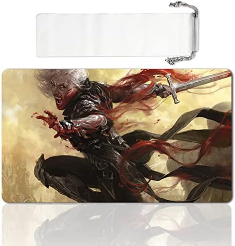 Board Game MTG Playmat Games Size 60X35 cm CCG Compatible for MTG CCG RPG Trading Card Game (MTG1-SORIN, Vengeful BLOODLORD)