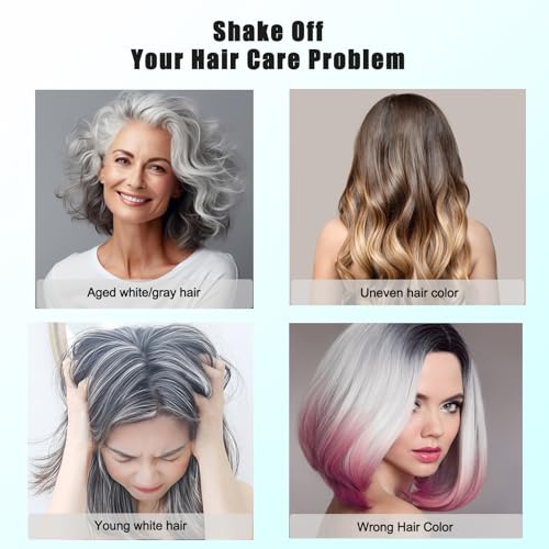 Instant Dark Red Wine Burgundy Hair Dye Shampoo - 3 in 1 Long-Lasting Color for Gray Hair, Men and Women