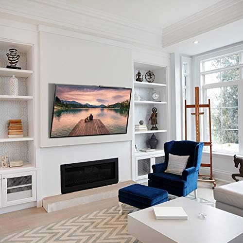 PERLESMITH Tilting TV Wall Mount Bracket Low Profile for Most 23-60 inch LED LCD OLED, Plasma Flat Screen TVs with VESA 400x400mm Weight up to 115lbs, Fits 16" Wood Stud