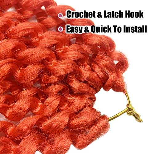 Red Passion Twist Hair, 30 Inch 7 Packs Water Wave Crochet Hair,Wrap Braiding Hair For Passion Twist Crochet Hair/Butterfly Locs/Spring Twist Crochet Braids Boho Hair Extension (30in,Red#)