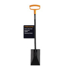 Fiskars 47" Spade Garden Shovel, Steel Flat Spade with Ergonomic D-Handle, Sharp Blade Square Shovel for Lawn Edging, Digging, Heavy Duty Yard Tool, Easy Cuts in Grass and Turf