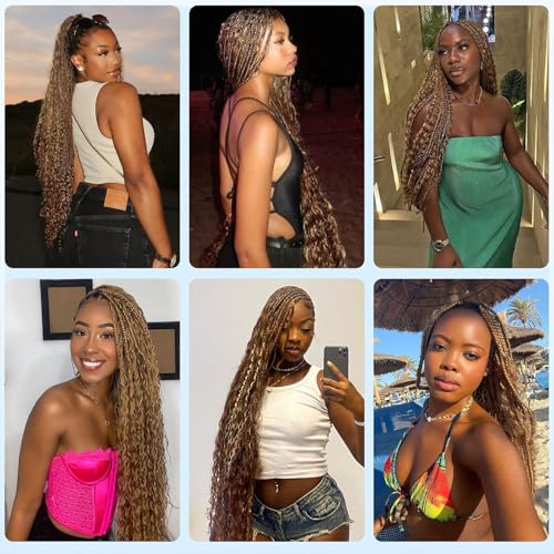 Human Braiding Hair for Boho Braids #27 26 Inch 2 Bundles 100g Deep Wave Bulk Human Boho Hair for Braiding (P27, 26 Inch)