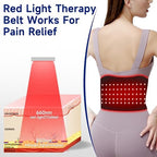 Cordless Red Light Therapy Belt: Portable Wireless Infrared Light Wrap Vibration Massage Belt with Heat for Back, Waist, Shoulder Pain Relief, Gifts for Women at Home