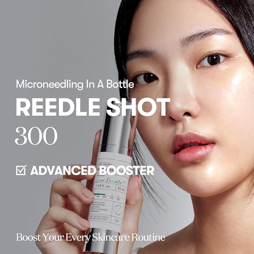 VT COSMETICS CICA Reedle Shot 300, Advanced Night Exosome, Microneedling Serum, Centella Asiatica, Hyaluronic Acid, Propolis, Soft Skin, Regeneration, Glass Skin, Korean Skin Booster 1.69Fl Oz (50ml)