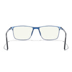 MERRY'S Fashion Blue Light Blocking Glasses - Reading Glasses Metal Frame Spring Hinge Readers for Men Eyeglasses (Blue-52MM, 1.75)