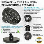 Luxury Spa Series: Bronze Rain Shower Head, 6-Inch Round Rain Showerhead with 360 Tilt, Experience Rainfall with MAXX Comfort and Elegance (Oil Rubbed Bronze)