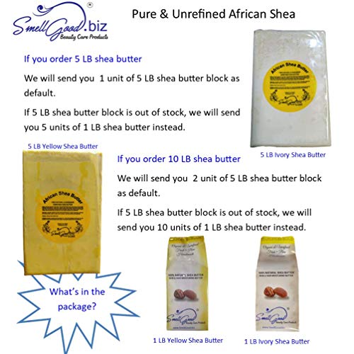 Purest Ivory Unrefined African RAW Real Shea Butter 5lbs
