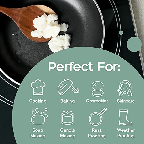 MD. Life Beef Tallow for Cooking - Food Grade Grass Fed Beef Tallow for Cooking Oil Replacement - 16 Onces - Pasture Raised Keto Friendly Beef Tallow- Used to Make Candles & Soap