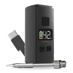 Mini Rechargeable Soldering Iron Pen, with Built-In USB C Battery Cable, Adjustable Voltage 1.5v-4.2v, LED Display, Removable Thread Burner Tip (Black)