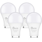 CFMASTER GU24 LED Llight Bulb, 3000K Warm White, 9W(100W Equivalent), 800 Lumens, A19 Shape GU24 LED Bulbs, Twist and Lock GU24 Pin Base with Two Prongs, Non-Dimmable(16-Pack)
