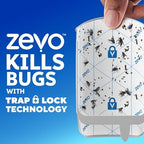 Zevo 2 Flying Insect Traps & 4 Cartridges - Plug In Fly Trap & Indoor Bug Catcher for Gnats, House & Fruit Flies - Mess-Free - Use in Any Room - Uses Blue & UV Light (2 Plug In Devices & 4 Cartridges)